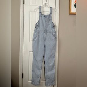 Railroad stripe overalls
